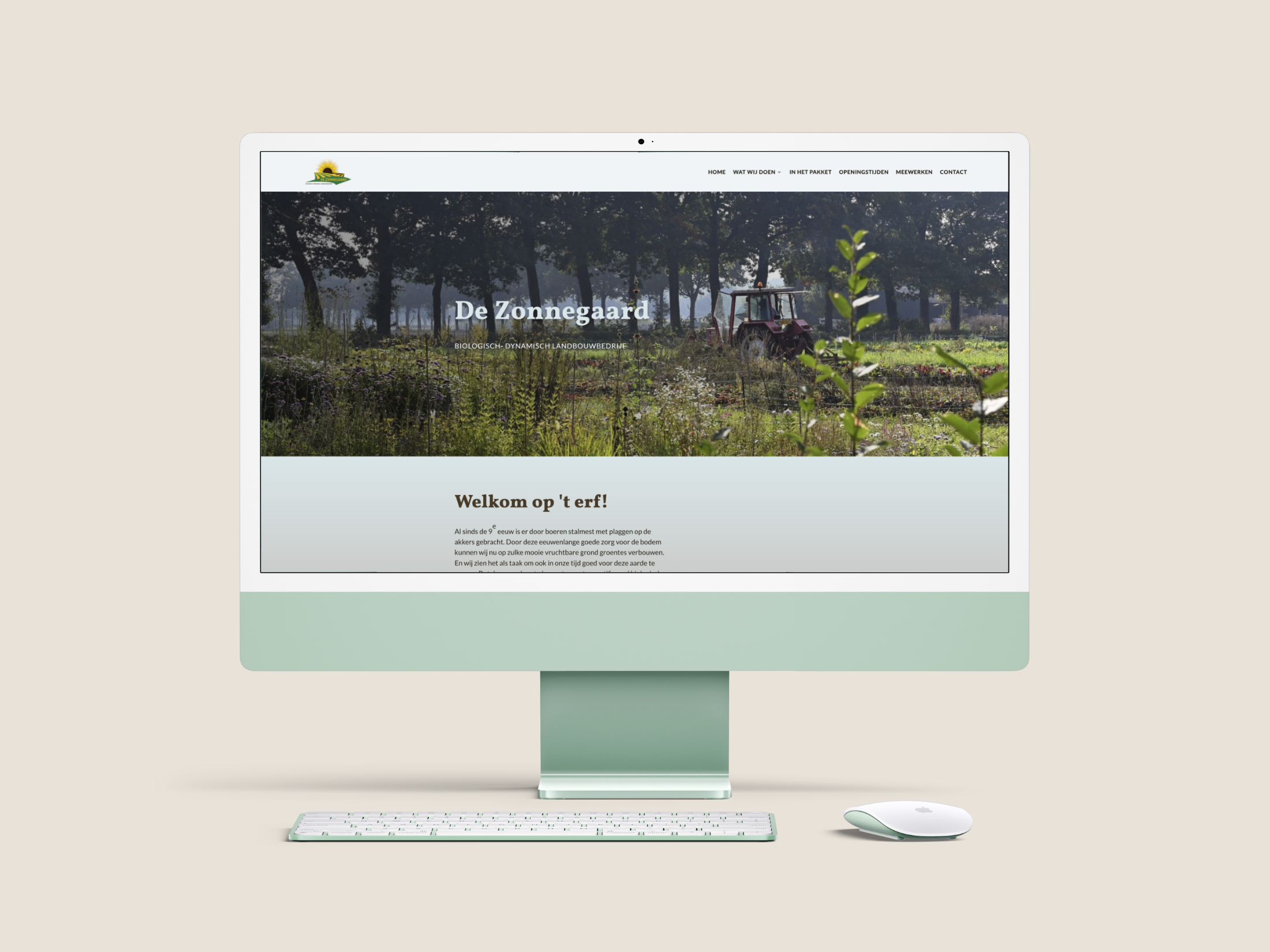 Webdesign De Zonnegaard voor biologische boerderij in Voorst.